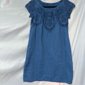 BOGO J.Jill Embroidered Linen Shift Dress Size XS